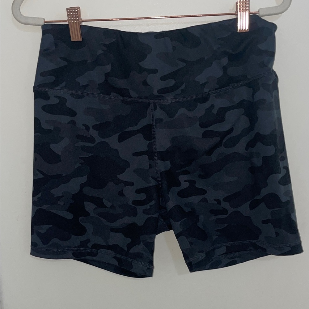 Jockey Women's Camo Bike Shorts in Black and Dark Gray